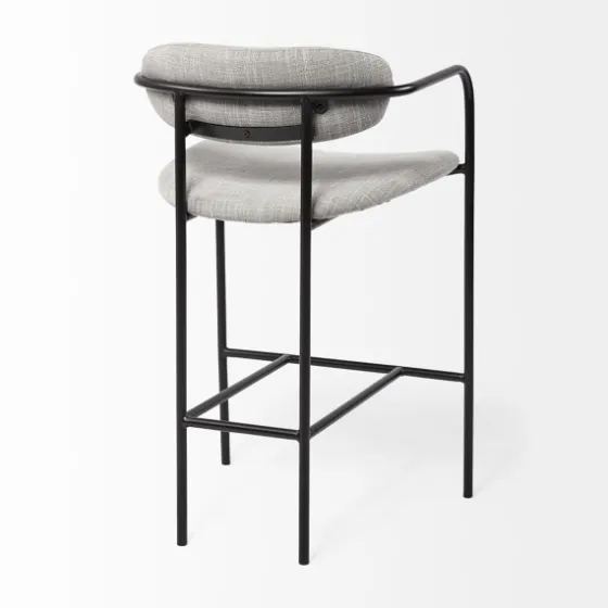 Smoke Arm Rest Upholstered Counter Stool-Kirkland's Home Flash Sale