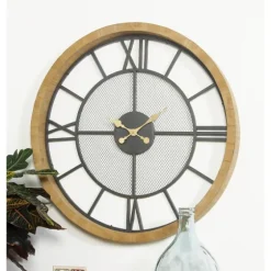 Smoke Gray Vintage Matte Mesh Wall Clock-Kirkland's Home Hot