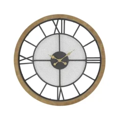 Smoke Gray Vintage Matte Mesh Wall Clock-Kirkland's Home Hot