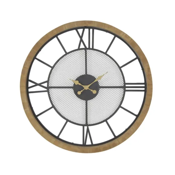 Smoke Gray Vintage Matte Mesh Wall Clock-Kirkland's Home Hot