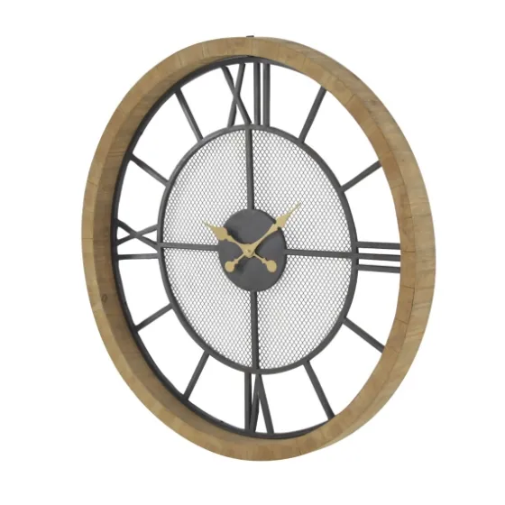 Smoke Gray Vintage Matte Mesh Wall Clock-Kirkland's Home Hot