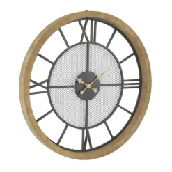 Smoke Gray Vintage Matte Mesh Wall Clock-Kirkland's Home Hot