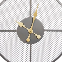 Smoke Gray Vintage Matte Mesh Wall Clock-Kirkland's Home Hot