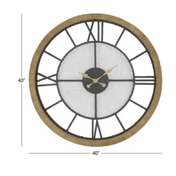 Smoke Gray Vintage Matte Mesh Wall Clock-Kirkland's Home Hot