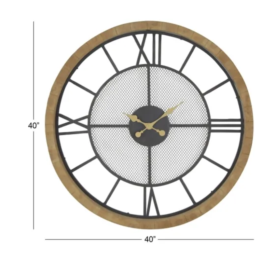 Smoke Gray Vintage Matte Mesh Wall Clock-Kirkland's Home Hot