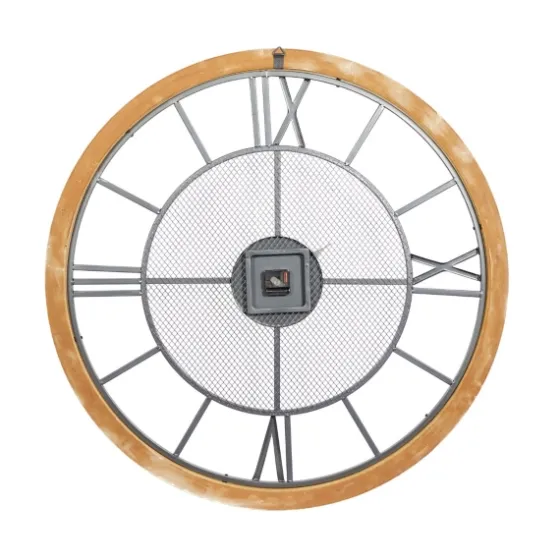 Smoke Gray Vintage Matte Mesh Wall Clock-Kirkland's Home Hot