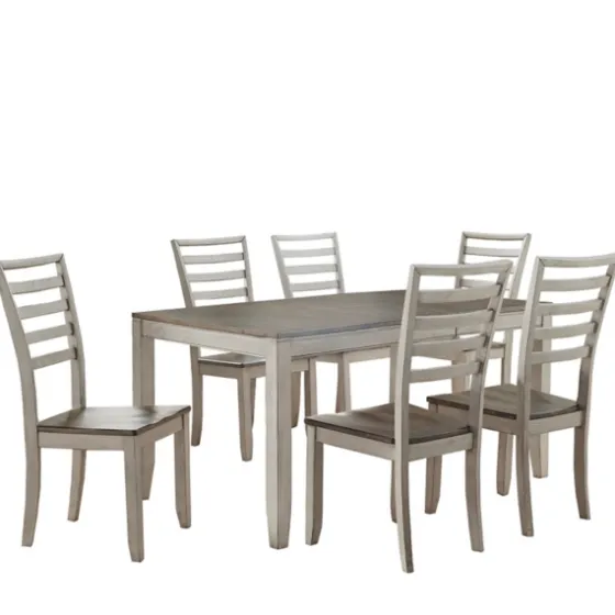 Smoked Alabaster And Honey Wood 7-Pc. Dining Set-Kirkland's Home Shop