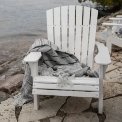 Smokey Gray Fringe Stripe Outdoor Throw Blanket-Kirkland's Home Cheap