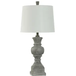 Smokey Slate Gray Baluster Grain Table Lamp-Kirkland's Home Cheap