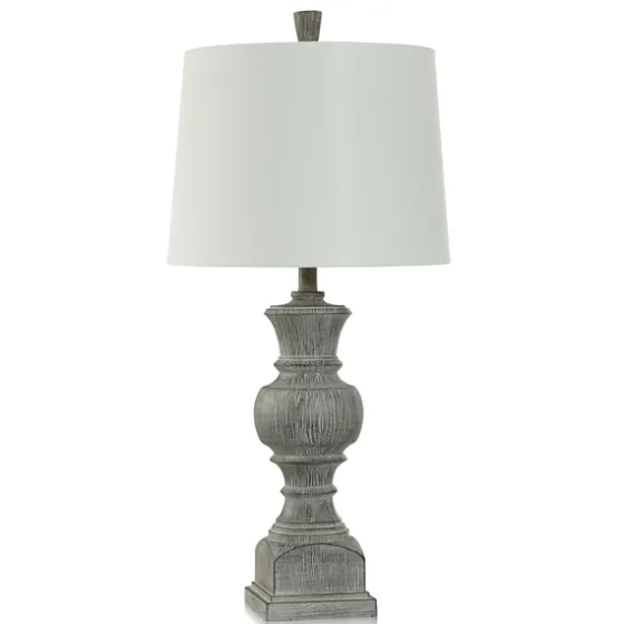 Smokey Slate Gray Baluster Grain Table Lamp-Kirkland's Home Cheap