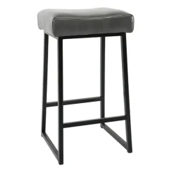 Smokey Vegan Leather Counter Stools, Set Of 2-Kirkland's Home Fashion