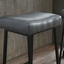 Smokey Vegan Leather Counter Stools, Set Of 2-Kirkland's Home Fashion
