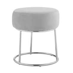 Smokey Velvet Vanity Stool-Kirkland's Home Best