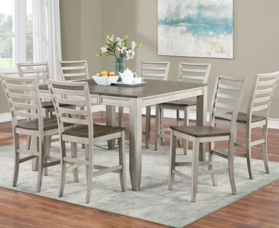 Smoky Alabaster Wooden 9-Pc. Dining Set-Kirkland's Home Discount