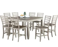 Smoky Alabaster Wooden 9-Pc. Dining Set-Kirkland's Home Discount