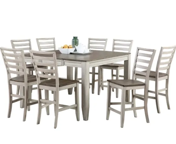 Smoky Alabaster Wooden 9-Pc. Dining Set-Kirkland's Home Discount