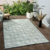 Smoky Blue Geometric Indoor/Outdoor Area Rug, 5X7-Kirkland's Home Cheap