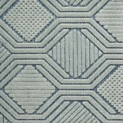 Smoky Blue Geometric Indoor/Outdoor Area Rug, 5X7-Kirkland's Home Cheap