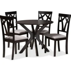 Smoky Gray Upholstered Swoop Back 5-Pc. Dining Set-Kirkland's Home Best Sale