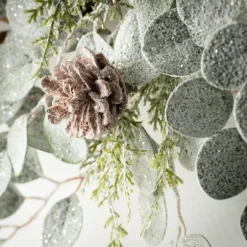 Snow Dusted Eucalyptus And Pinecone Wreath-Kirkland's Home Shop