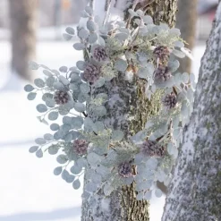 Snow Dusted Eucalyptus And Pinecone Wreath-Kirkland's Home Shop