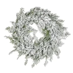 Snowy Cedar Wreath-Kirkland's Home Fashion
