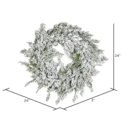 Snowy Cedar Wreath-Kirkland's Home Fashion