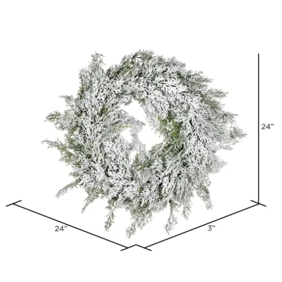 Snowy Cedar Wreath-Kirkland's Home Fashion