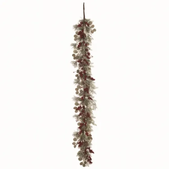 Snowy Eucalyptus Berry Mix Christmas Garland-Kirkland's Home Hot