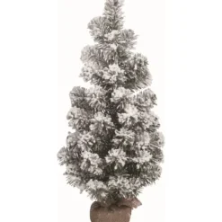 Snowy Pine Burlap Sack Base Tree, 24 In.-Kirkland's Home Outlet