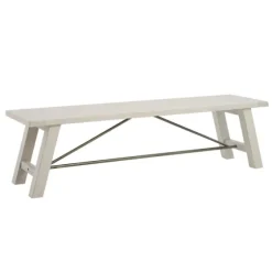 Sofia Wooden Dining Bench With Metal Bars-Kirkland's Home New