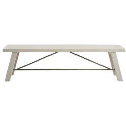 Sofia Wooden Dining Bench With Metal Bars-Kirkland's Home New