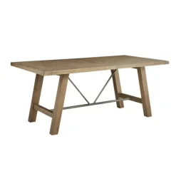 Sofia Wooden Dining Table With Metal Bars-Kirkland's Home Shop