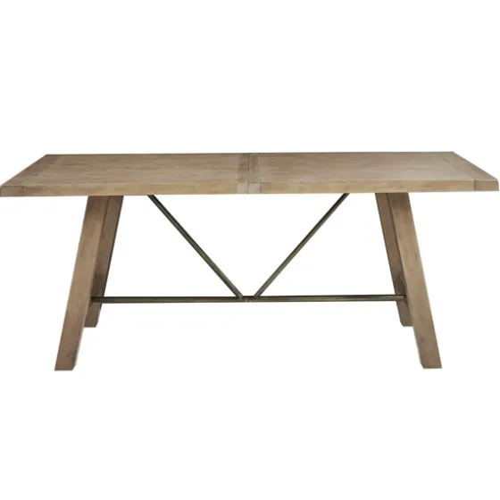Sofia Wooden Dining Table With Metal Bars-Kirkland's Home Shop