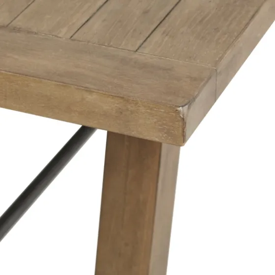 Sofia Wooden Dining Table With Metal Bars-Kirkland's Home Shop