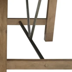 Sofia Wooden Dining Table With Metal Bars-Kirkland's Home Shop