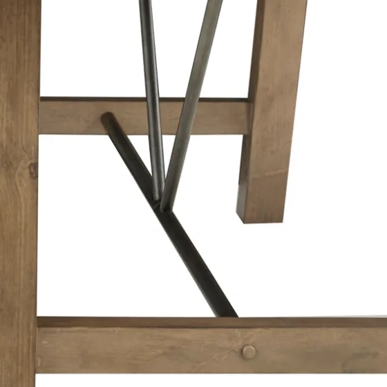 Sofia Wooden Dining Table With Metal Bars-Kirkland's Home Shop