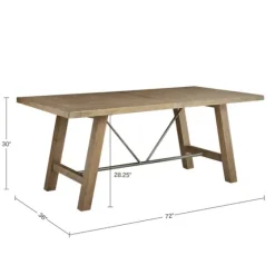 Sofia Wooden Dining Table With Metal Bars-Kirkland's Home Shop