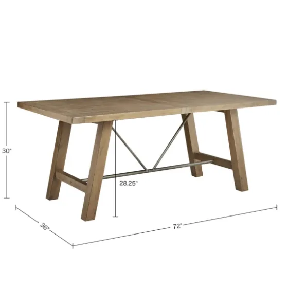 Sofia Wooden Dining Table With Metal Bars-Kirkland's Home Shop