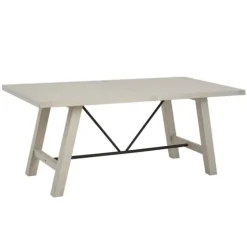 Sofia Wooden Dining Table With Metal Bars-Kirkland's Home Outlet