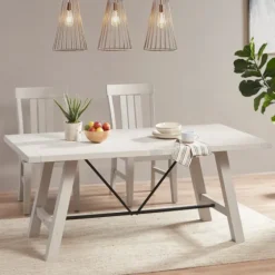 Sofia Wooden Dining Table With Metal Bars-Kirkland's Home Outlet