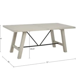Sofia Wooden Dining Table With Metal Bars-Kirkland's Home Outlet