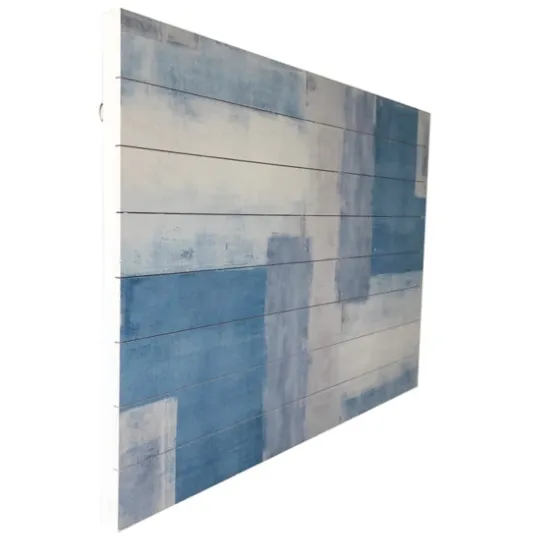 Soft Blue Abstract Wood Wall Plaque-Kirkland's Home Best