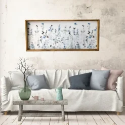 Soft Blue Garden Framed Canvas Art Print-Kirkland's Home Cheap