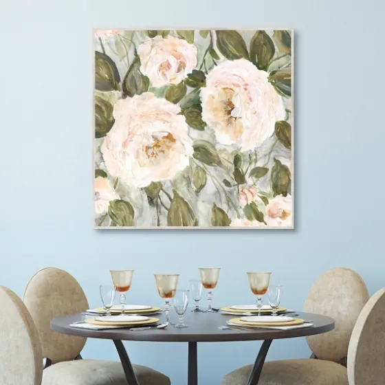 Soft California Roses Framed Canvas Art-Kirkland's Home Hot