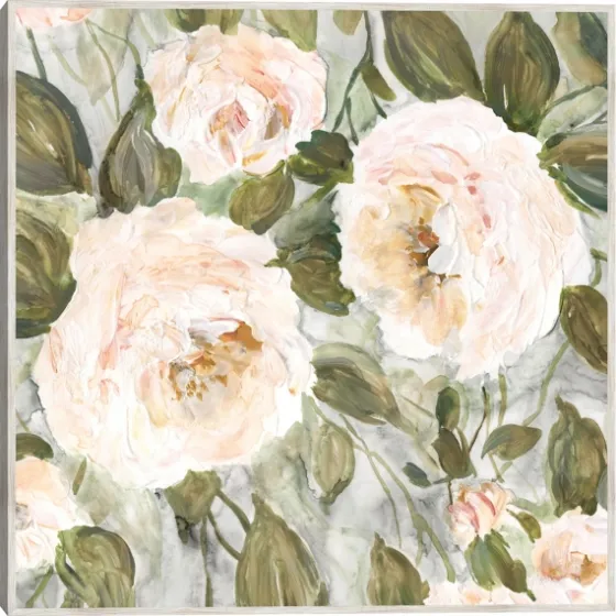 Soft California Roses Framed Canvas Art-Kirkland's Home Hot