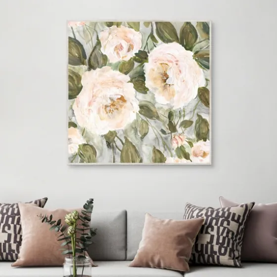 Soft California Roses Framed Canvas Art-Kirkland's Home Hot