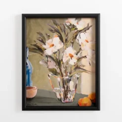 Soft Floral Vase Framed Art Print-Kirkland's Home Shop