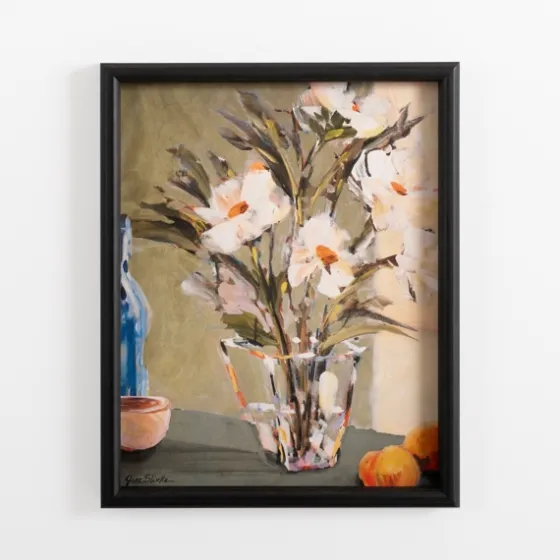 Soft Floral Vase Framed Art Print-Kirkland's Home Shop