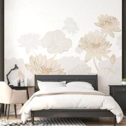 Soft Pink Floral Peel And Stick Wall Mural-Kirkland's Home Sale